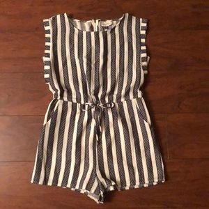Universal Thread Stripped Blue and While Romper